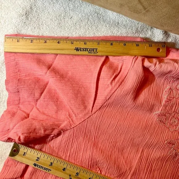 Denim & Co. Short Sleeve Embroidered Gauze Shirt Size 3X - Picture 11 of 13